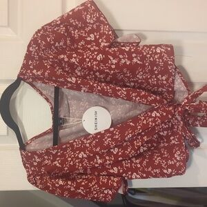 Shein wrap shirt